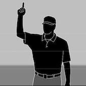Quel est le signal pour une situation de Infield Fly AVANT un lancer ?