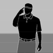 Quel est le signal pour une situation de Infield Fly AVANT un lancer ?